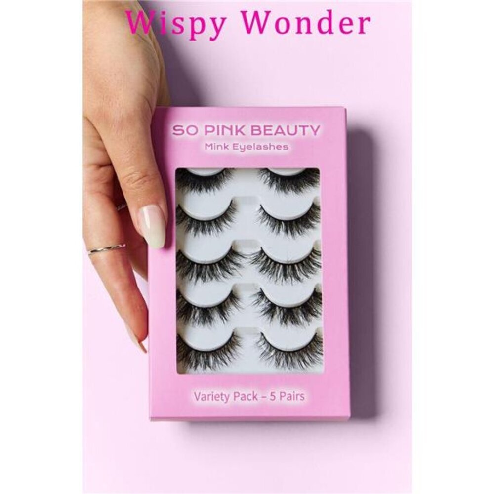SO PINK BEAUTY Mink Eyelashes Variety Pack 5 Pairs